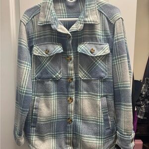 Plaid Button-Up Women's Jacket